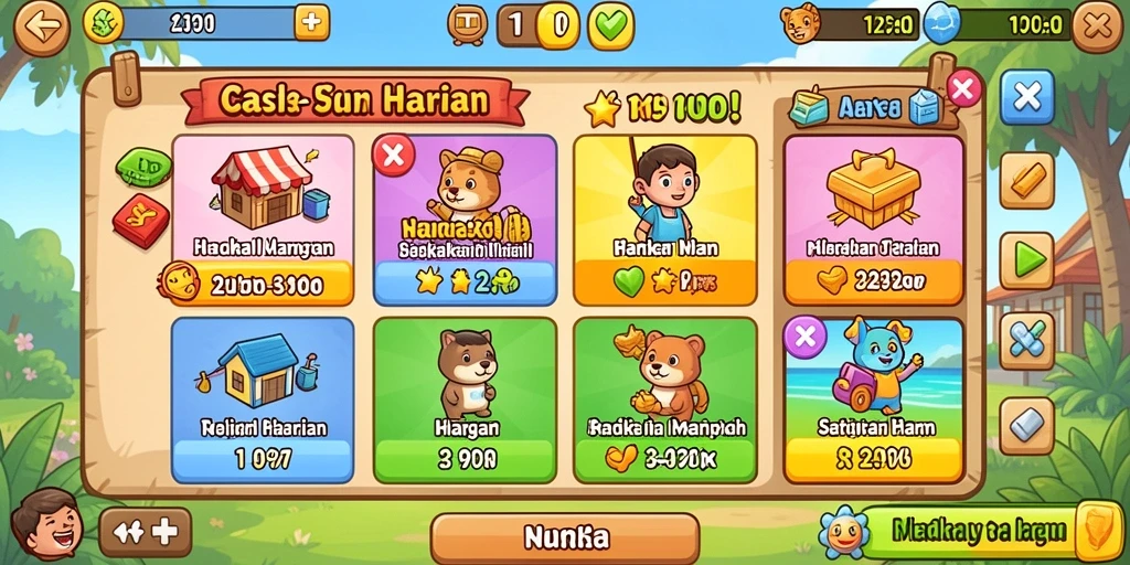 Screenshot komunitas sosial CUCUTOTO dengan interaksi pemain.